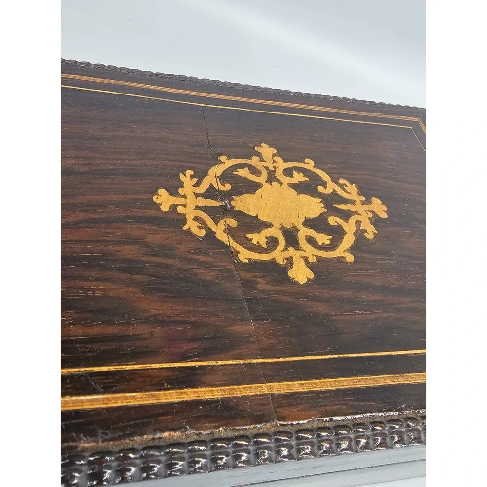 19th Century English Inlaid Sewing Box, 1870-1880